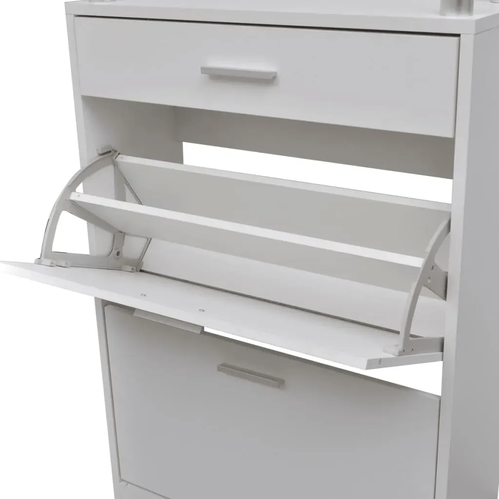 Shoe Cabinet with a Drawer and a Top Glass Shelf Wood Price