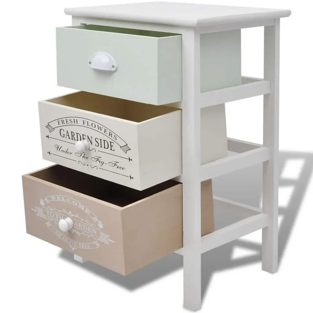 French Storage Cabinet 3 Drawers Wood Price