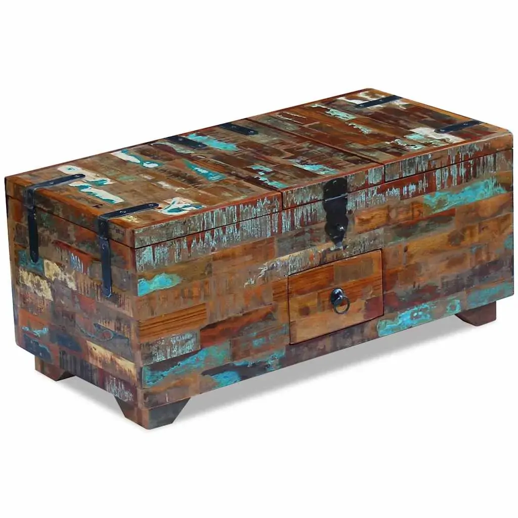 Coffee Table Box Chest Solid Reclaimed Wood 80x40x35 cm Price