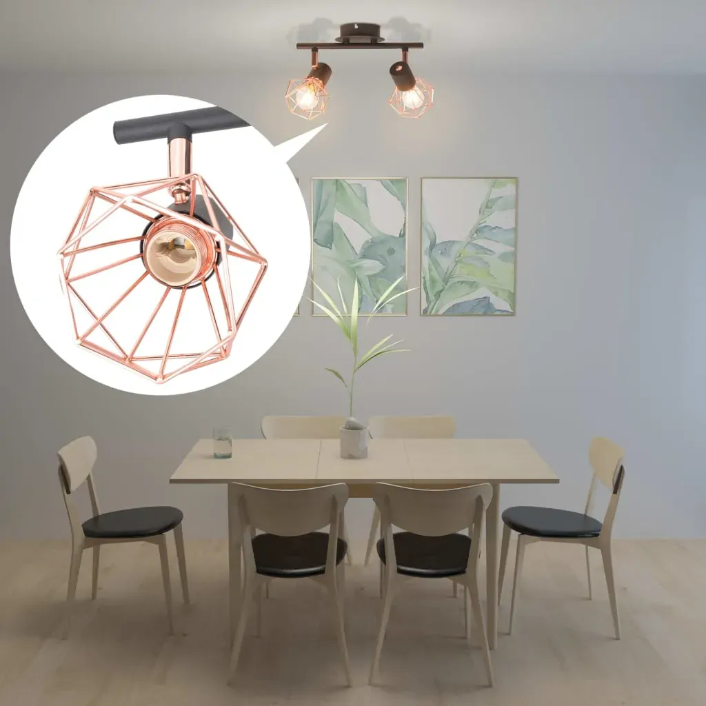 Ceiling Lamp with E14 Black and Copper Price