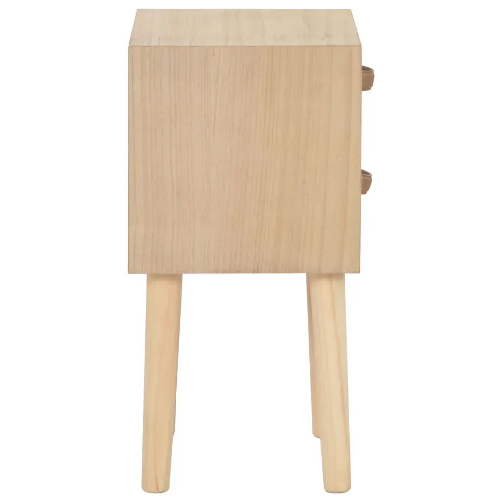 Westall Bedside Cabinet with 2 Drawers Solid Pinewood Price