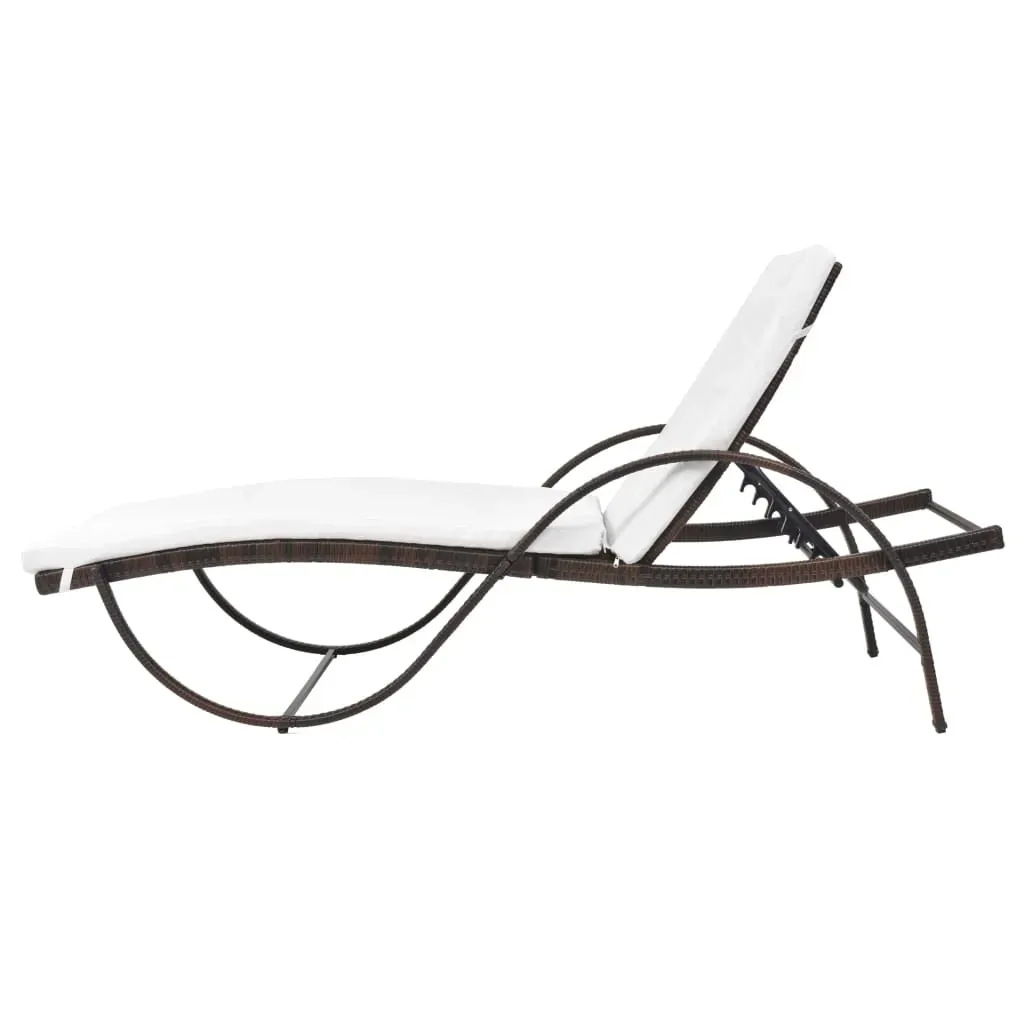 Sun Loungers 2 pcs with Table Poly Rattan Price