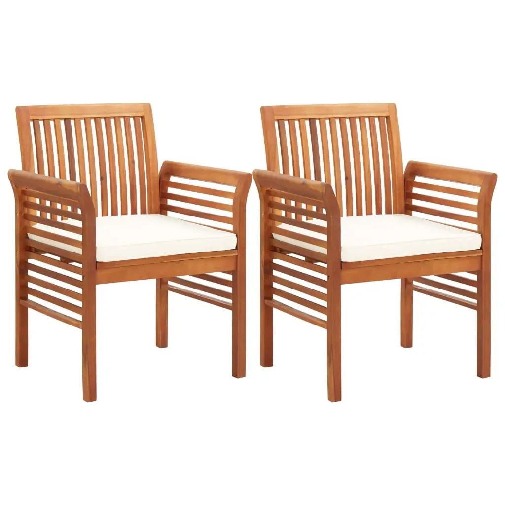 Outdoor Dining Set with Cushions Solid Wood Acacia Price