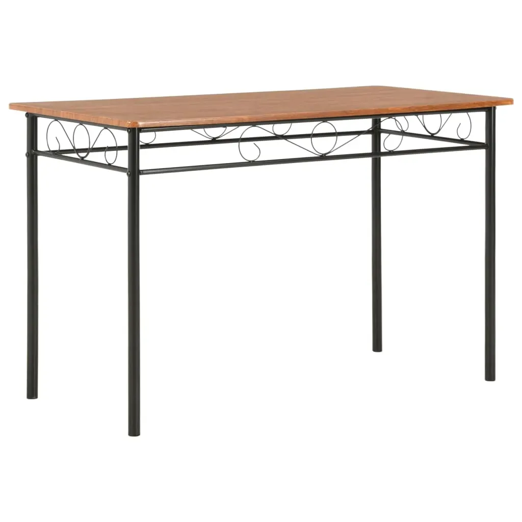 Dining Set MDF and Steel Brown Price