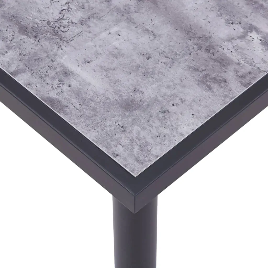 Dining Table Black and Concrete Grey MDF Price