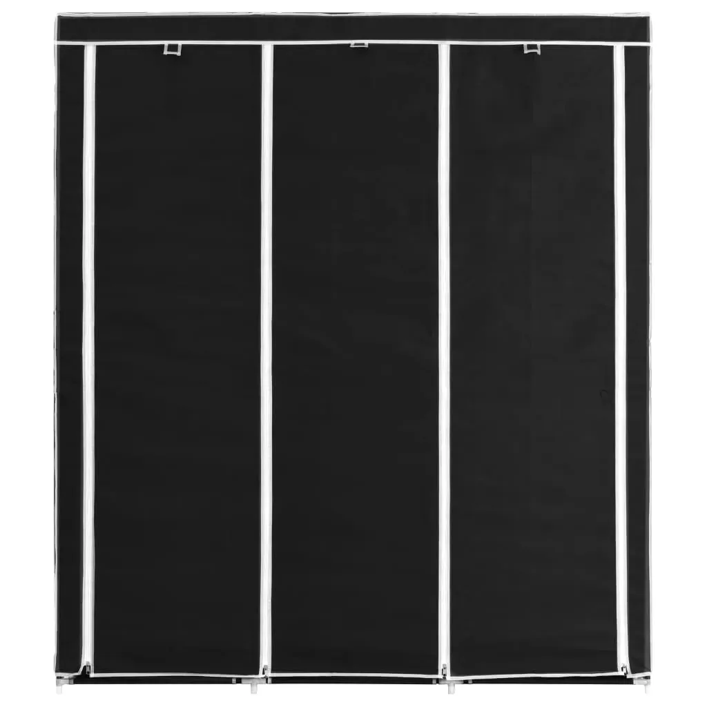 Wardrobe with Compartments and Rods 150x45x175 cm Fabric Price