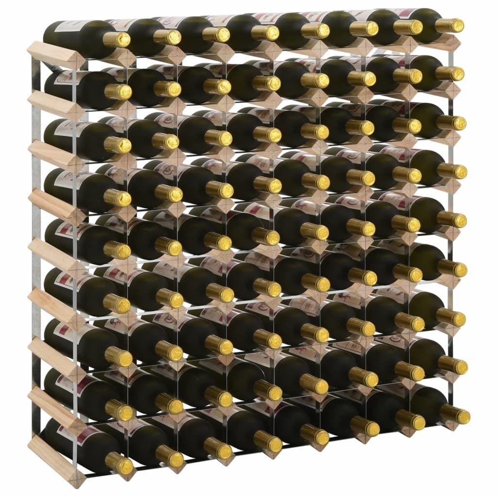 Wine Rack for Bottles Solid Pinewood Price