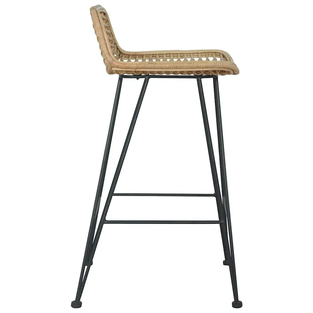 Bar Chairs 2 pcs Natural Rattan Price