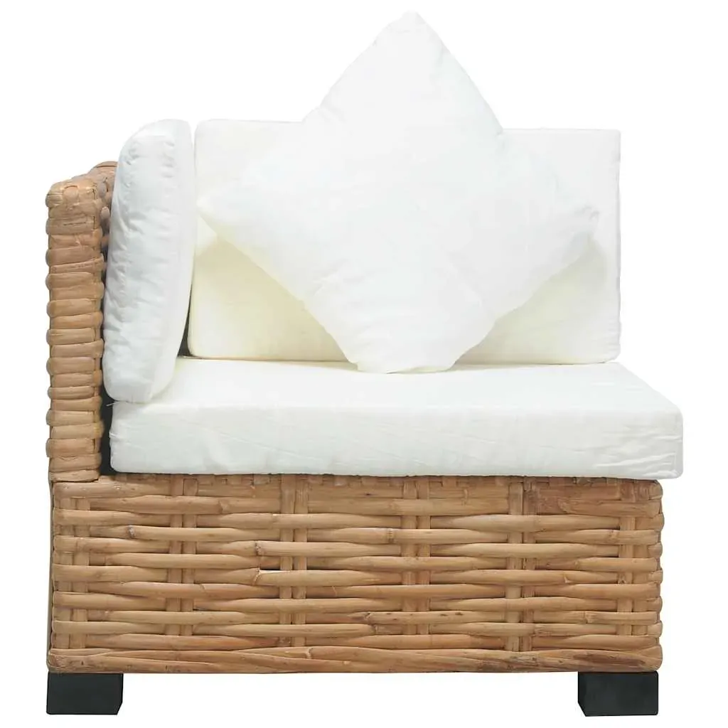 Sofa with Cushions Natural Rattan Price