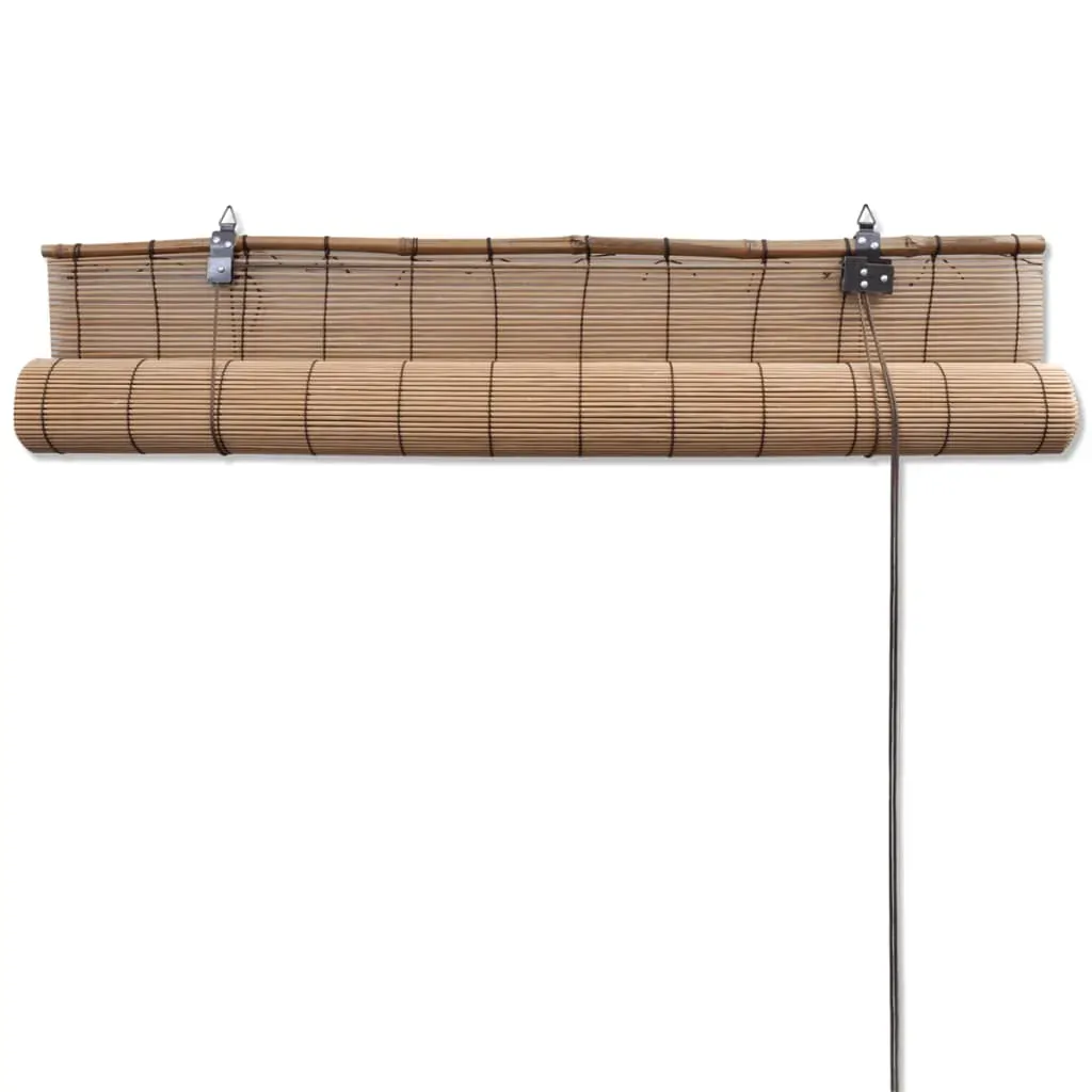 Bamboo Roller Blinds 2 pcs Brown Price