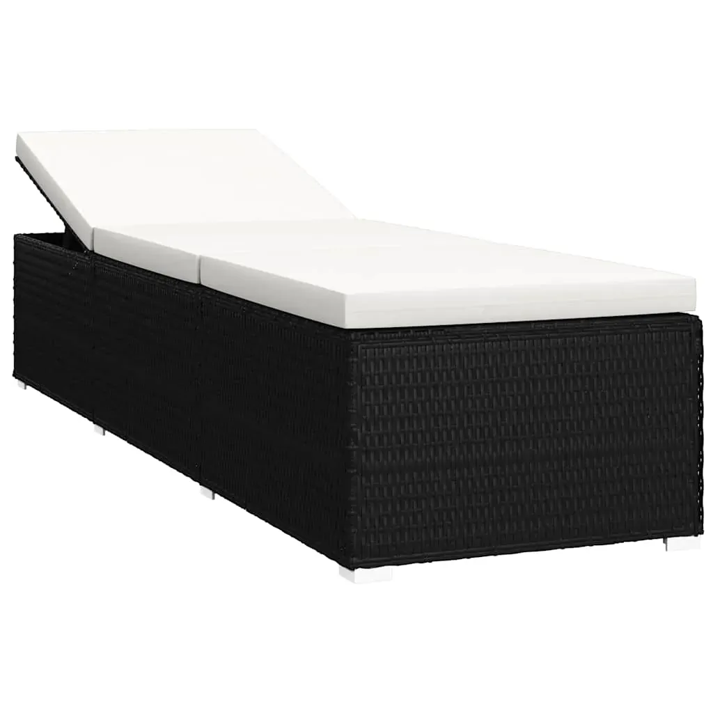 3 Piece Garden Sun Loungers with Tea Table Poly Rattan Price