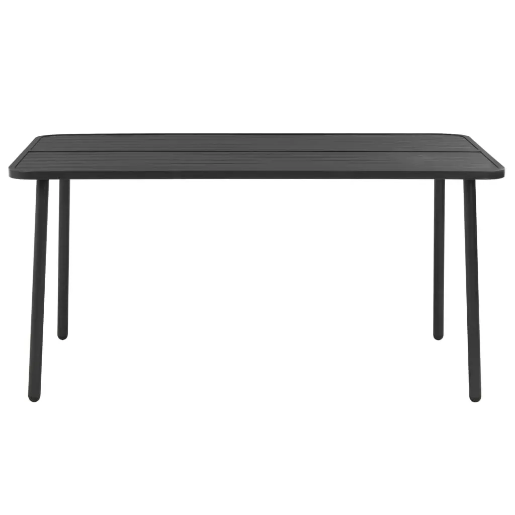 Garden Dining Set Steel Dark Grey Price