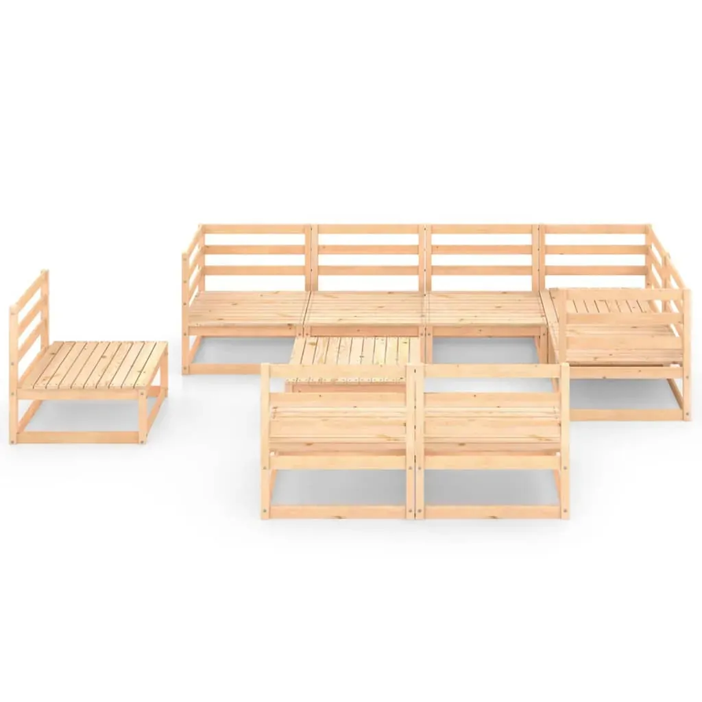 9 Piece Garden Lounge Set Solid Pinewood Price