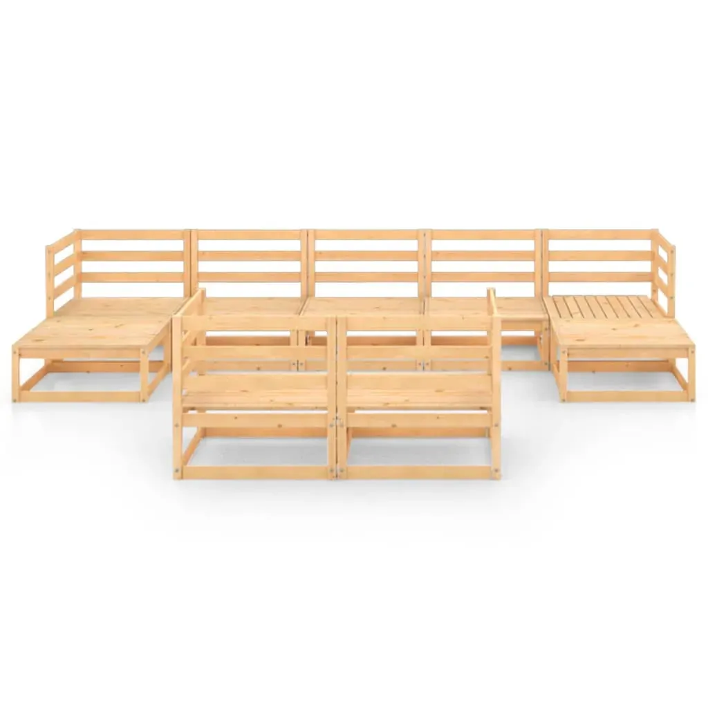 9 Piece Garden Lounge Set Solid Pinewood Price