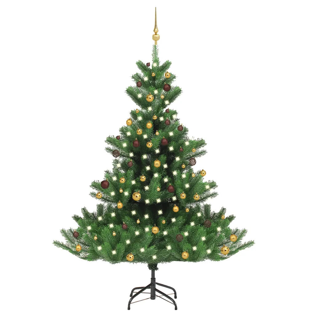 Nordmann Fir Artificial Christmas Tree LED&Ball Set Green Price