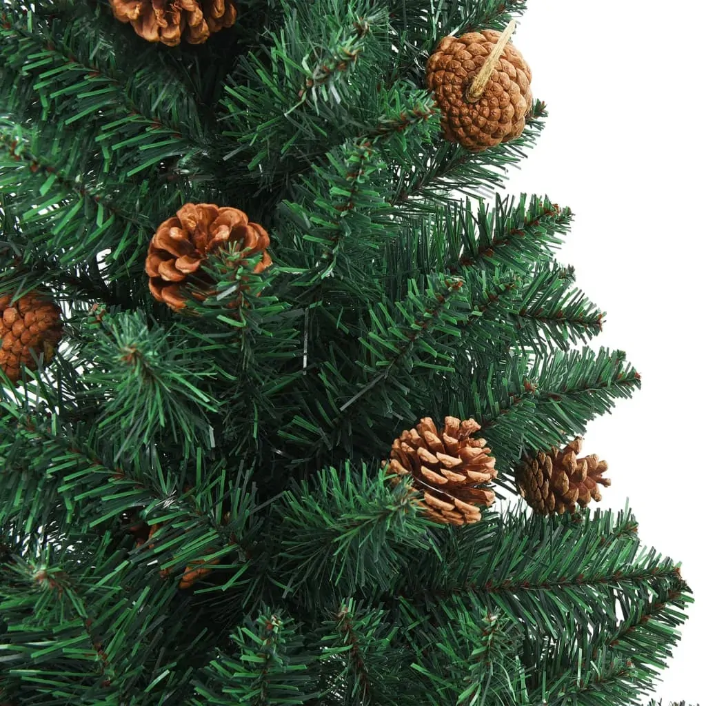 Slim Christmas Tree with LEDs&Real Wood&Cones Price