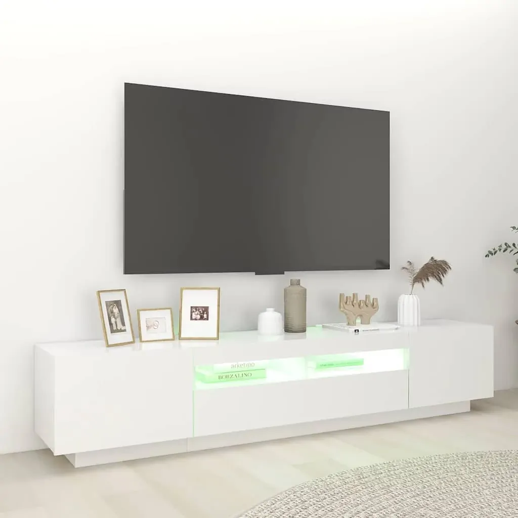 Apache TV Cabinet with LED Lights 200x35x40 cm Price