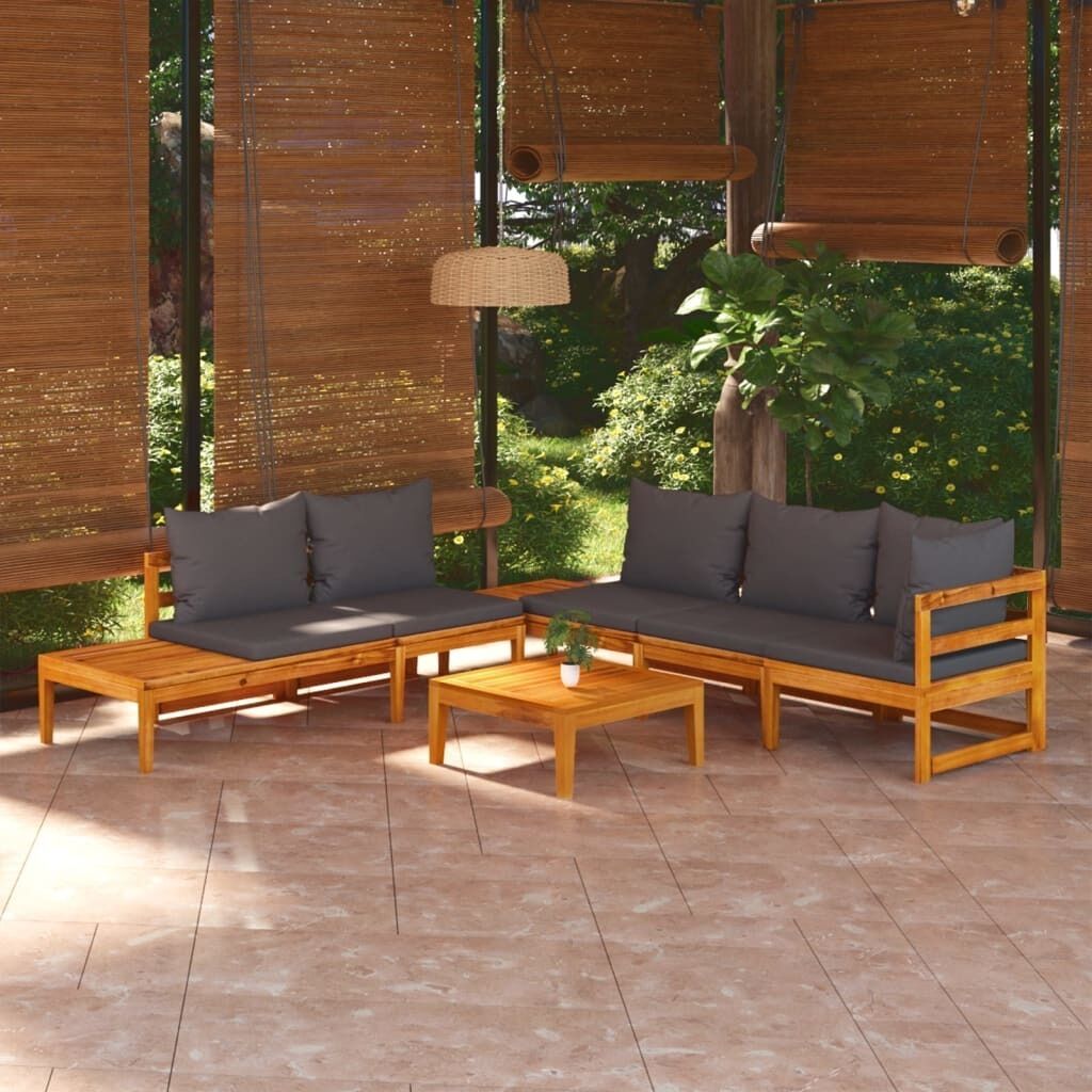 Garden Lounge Set with Cushions Acacia Wood Price