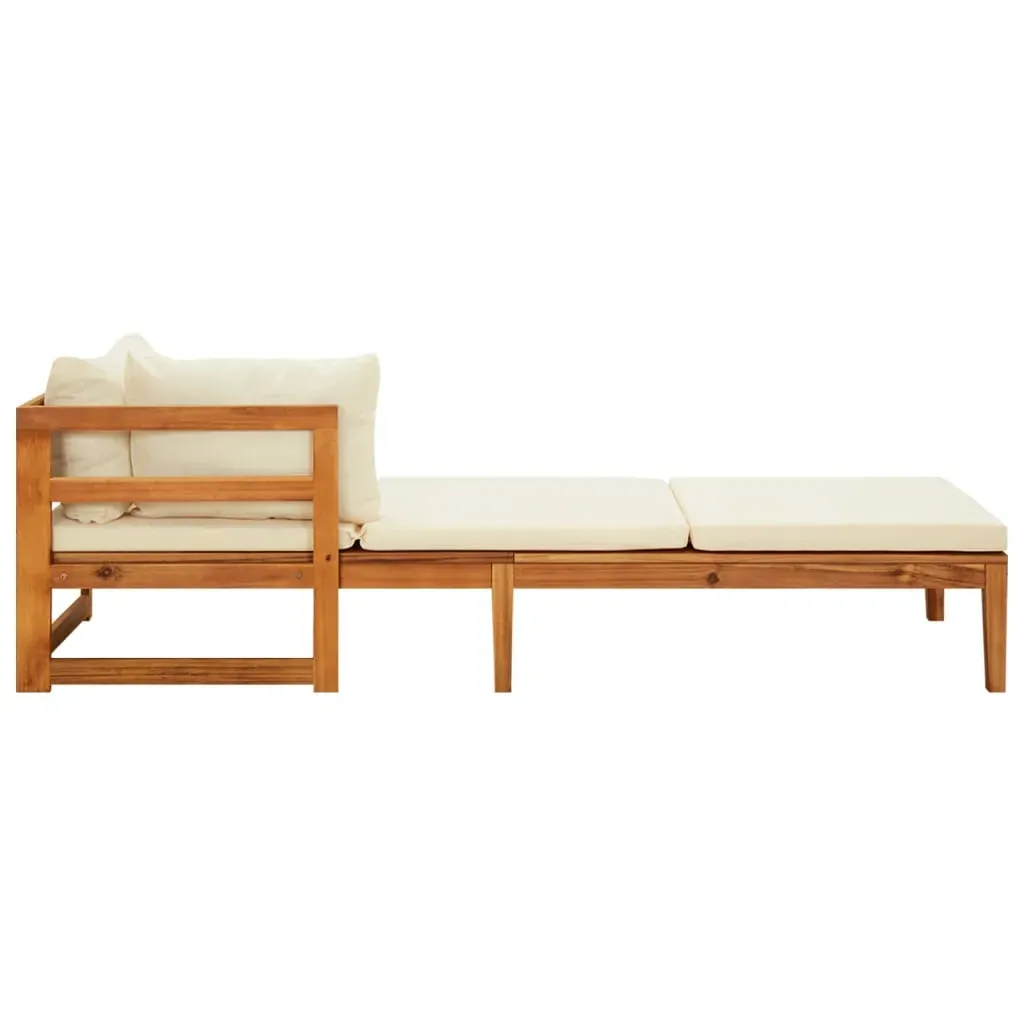Sun Loungers with Cushions 2 pcs Acacia Wood Price