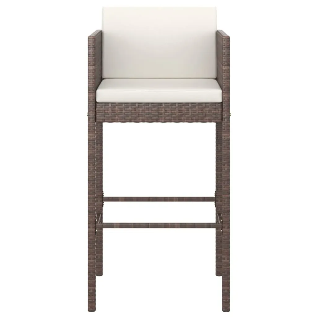 Garden Bar Set with Cushions Poly Rattan Price