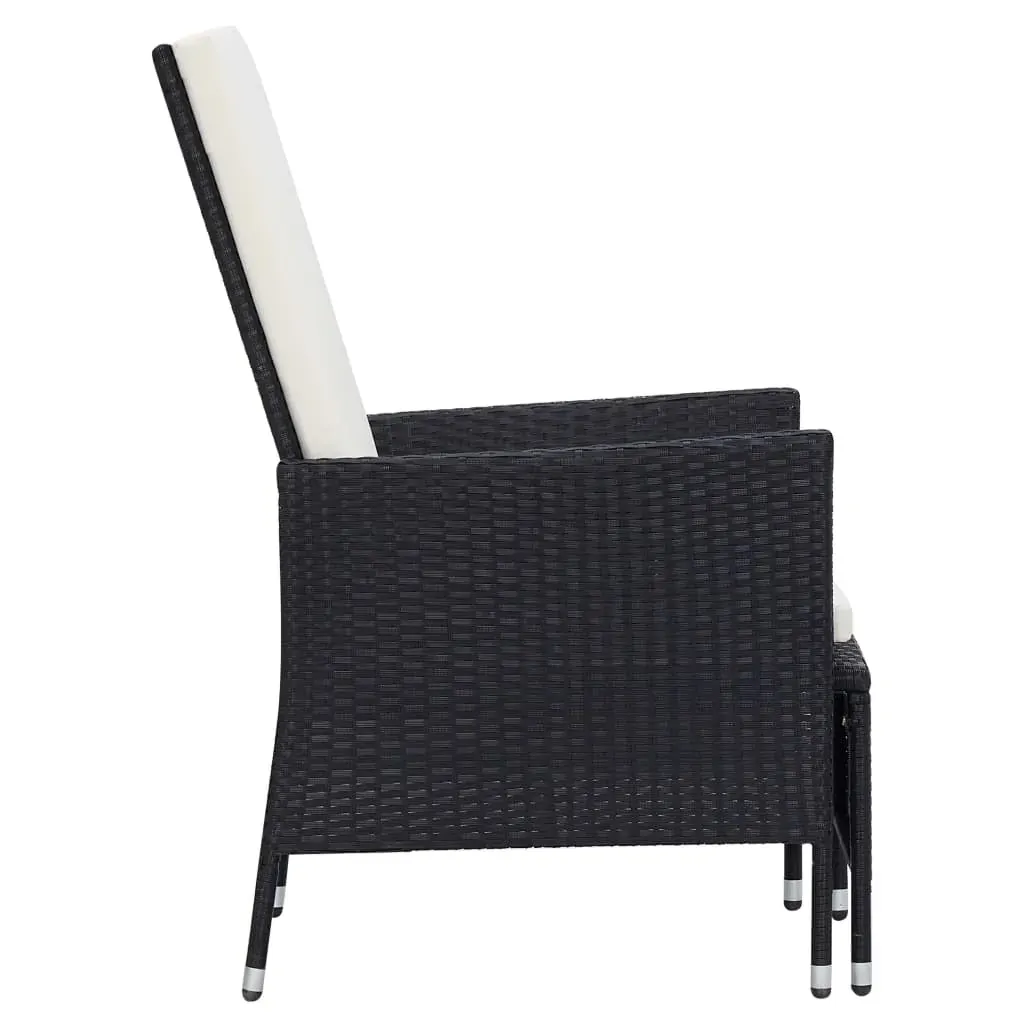 Reclining Garden Chair with Cushions Poly Rattan Price