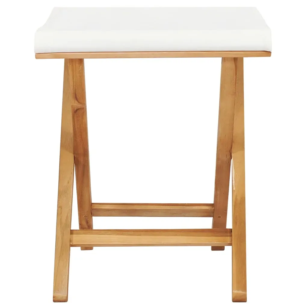 Folding Chairs 2 pcs Solid Teak Wood and Fabric Price