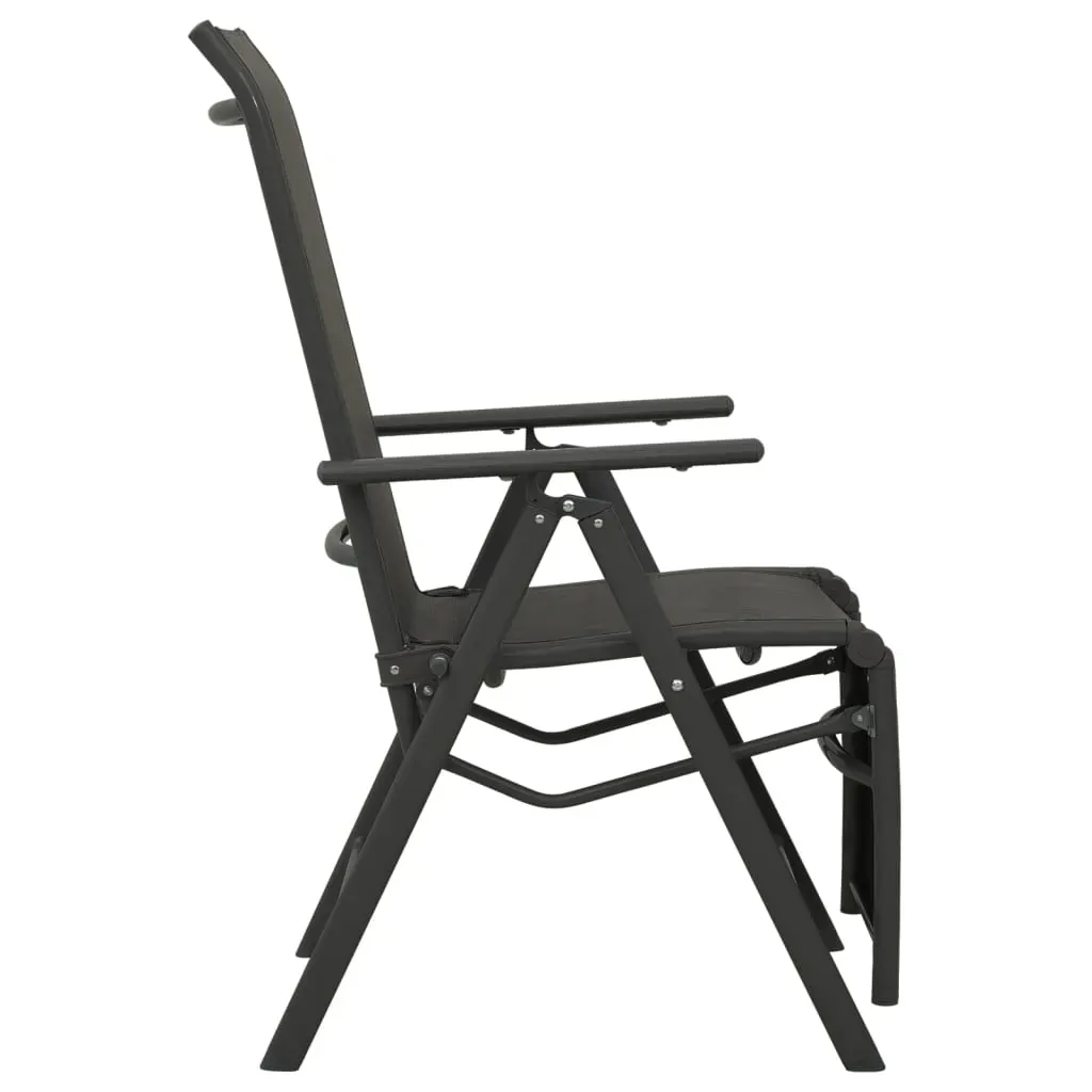 Reclining Garden Chairs 2pcs Textilene and Aluminium Price