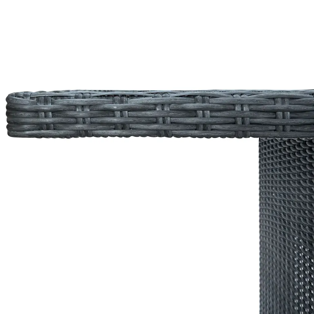 Garden Table Poly Rattan and Tempered Glass Price