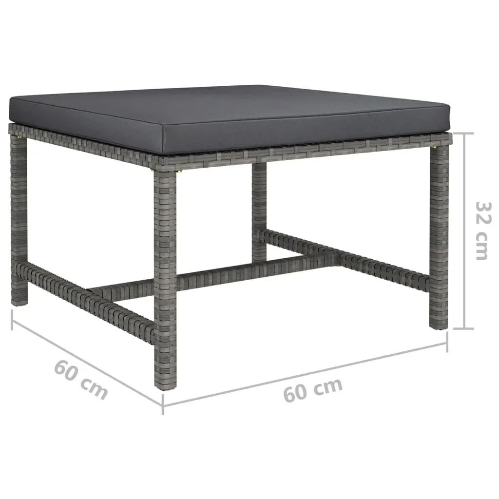 Sectional Footrest with Cushion Poly Rattan Price
