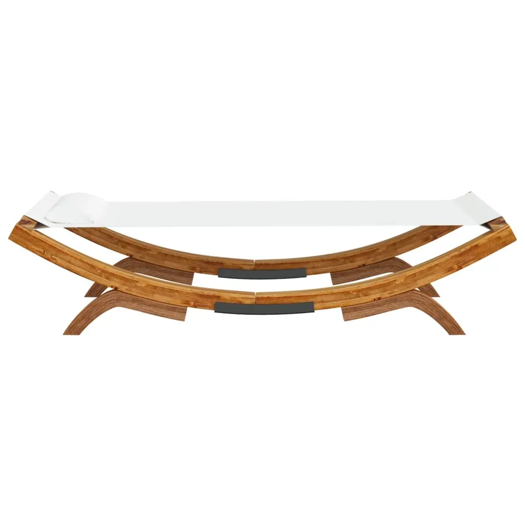 Outdoor Lounge Bed 100x188.5x44 cm Solid Bent Wood Price