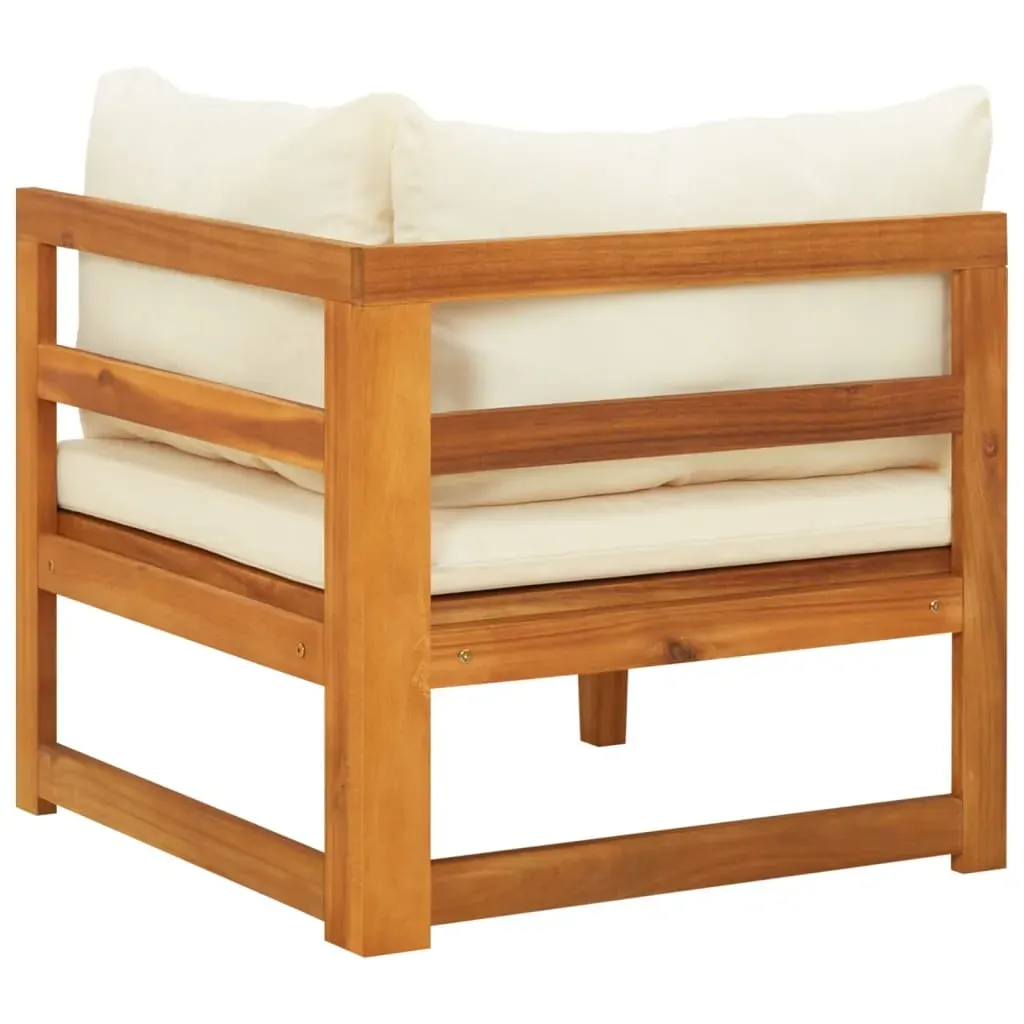 Corner Sofa with Cushions Solid Acacia Wood Price