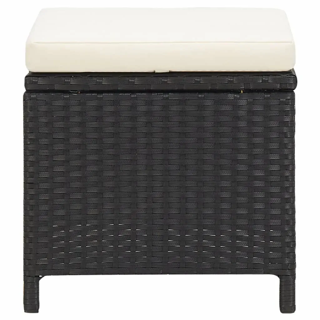 Garden Stools 4 pcs with Cushions Poly Rattan Price