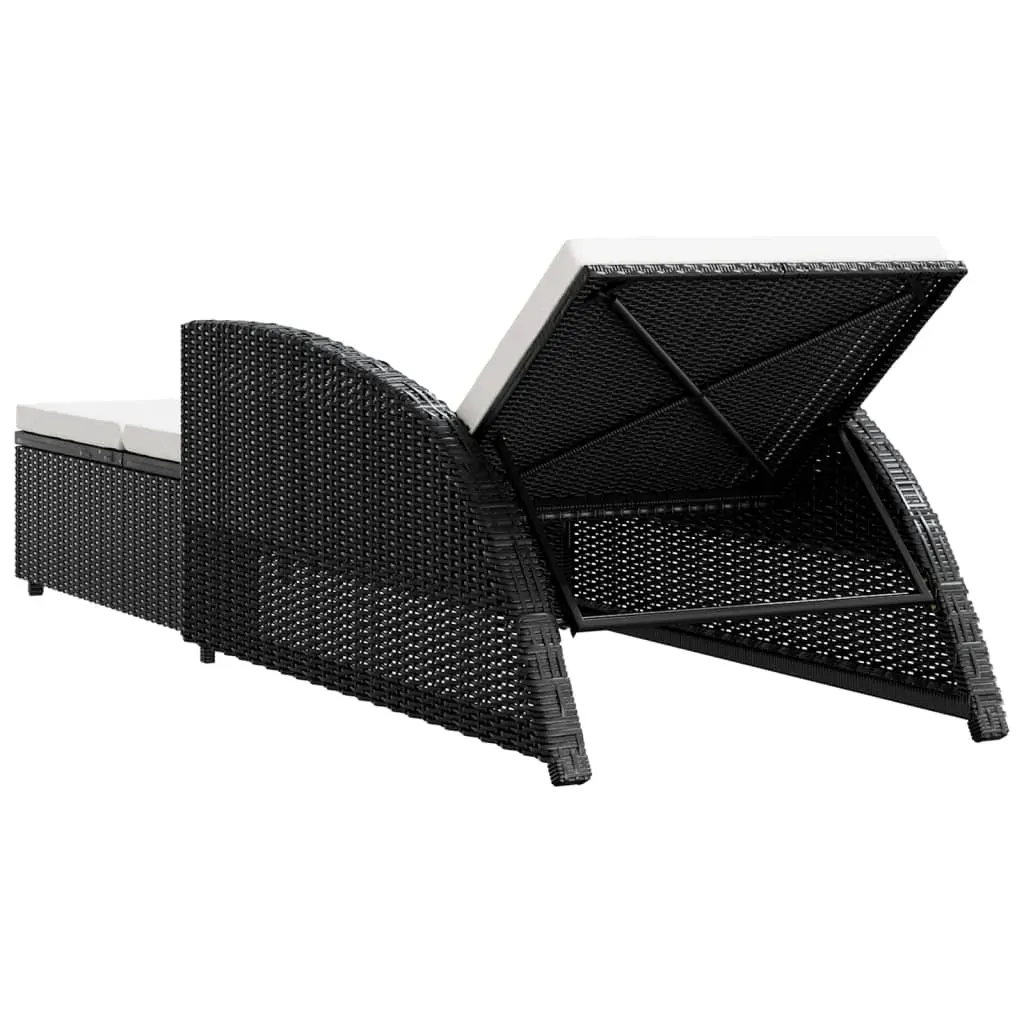 Sun Lounger with Cushion Poly Rattan Price