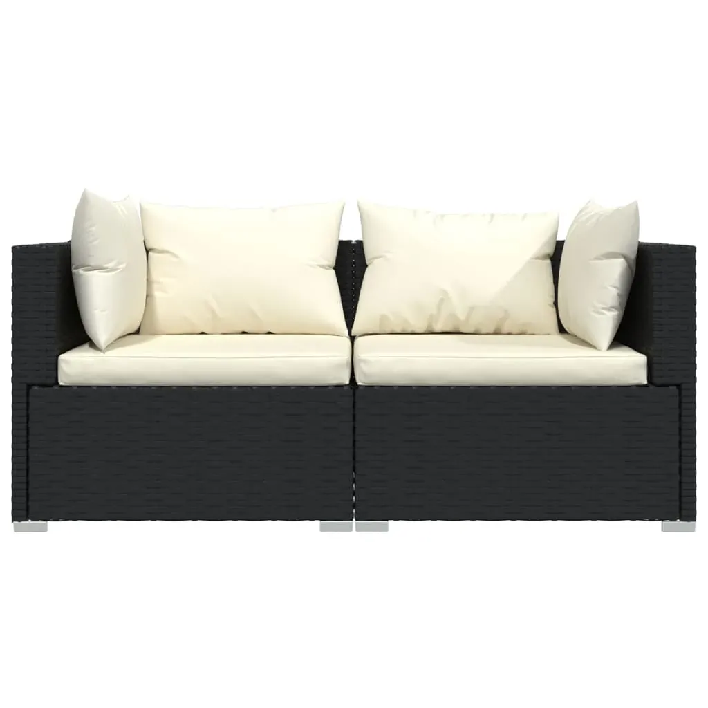 3 Piece Garden Lounge Set with Cushions Poly Rattan Price