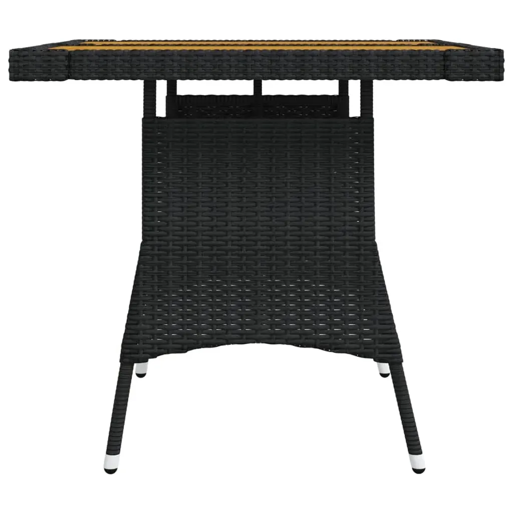 Garden Table Poly Rattan & Solid Acacia Wood Price
