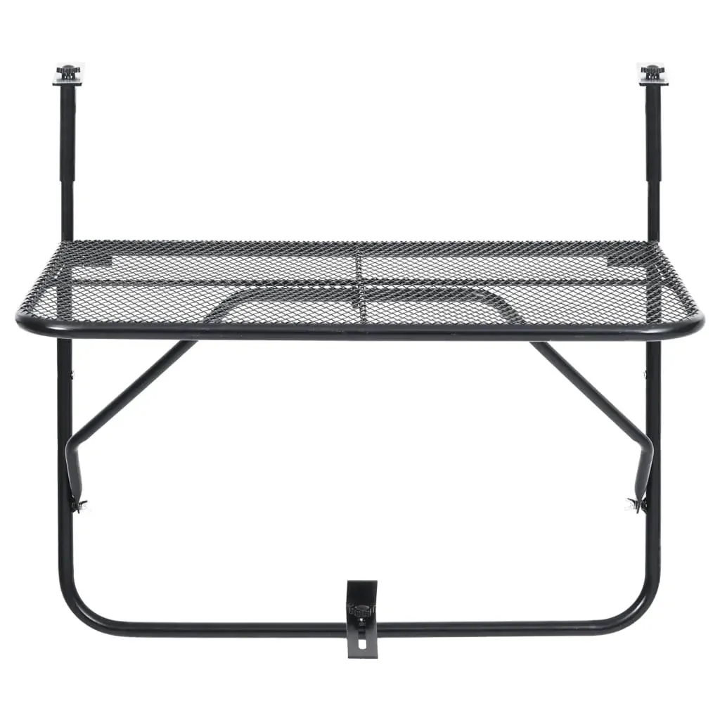 Balcony Table Black 60x40 cm Steel Price