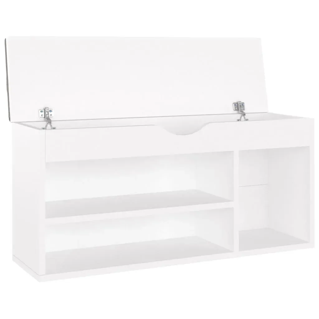 Shoe Bench with Cushion 104x30x49 cm Engineered Wood Price