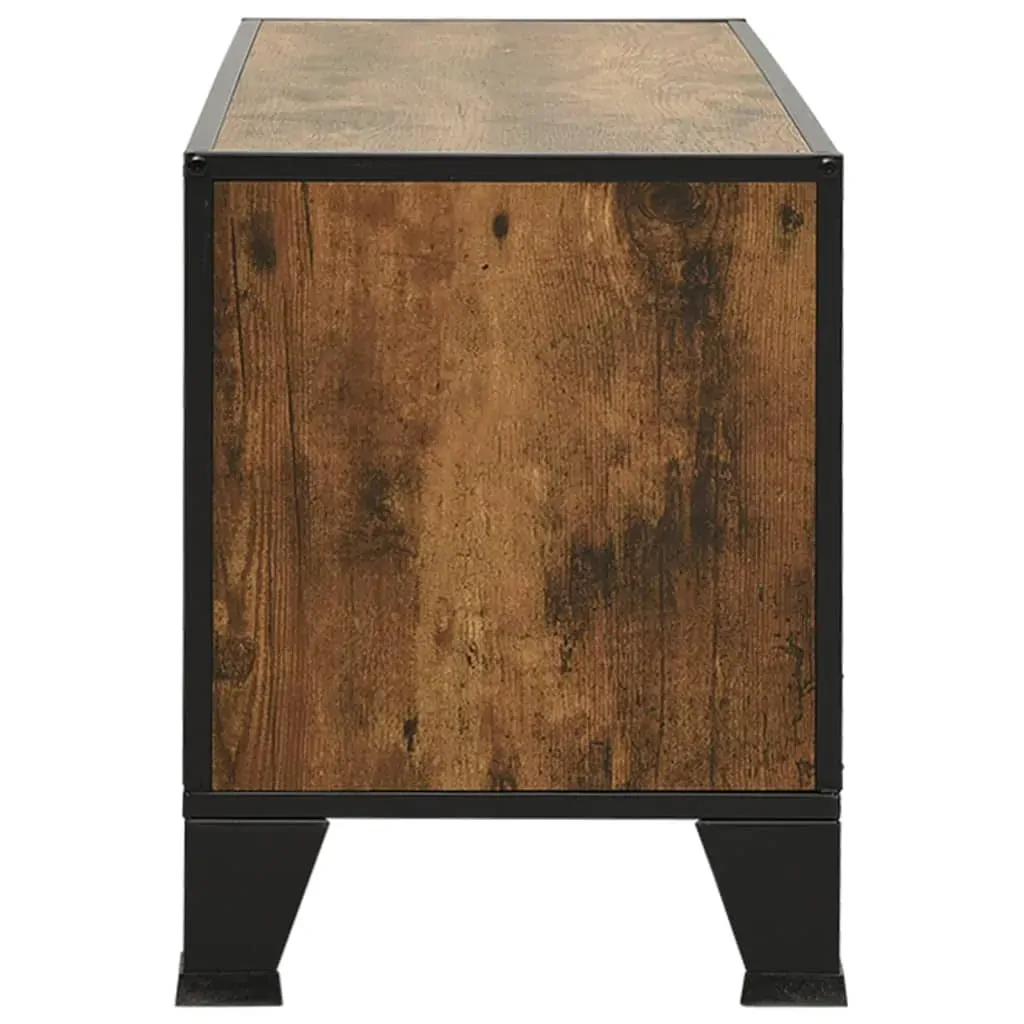 Pontefract TV Cabinet Rustic 105x36x47 cm Metal and MDF Price