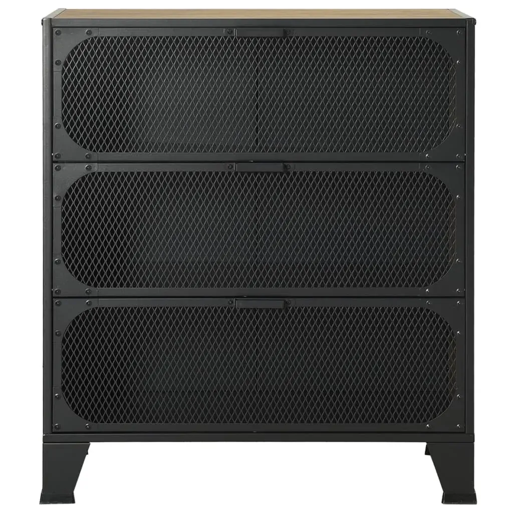 Storage Cabinet Rustic 72x36x82 cm Metal and MDF Price