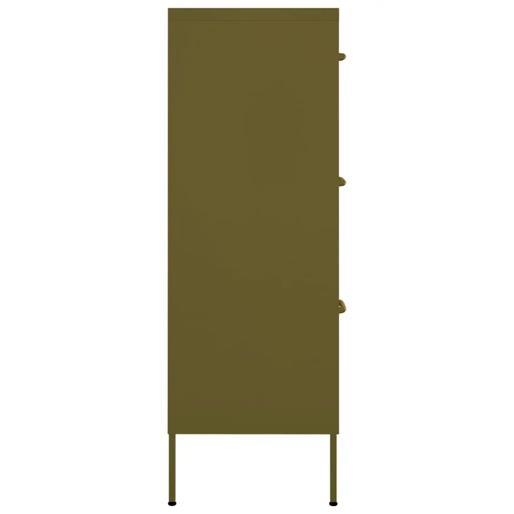 Drawer Cabinet Olive 80x35x101.5 cm Steel Price