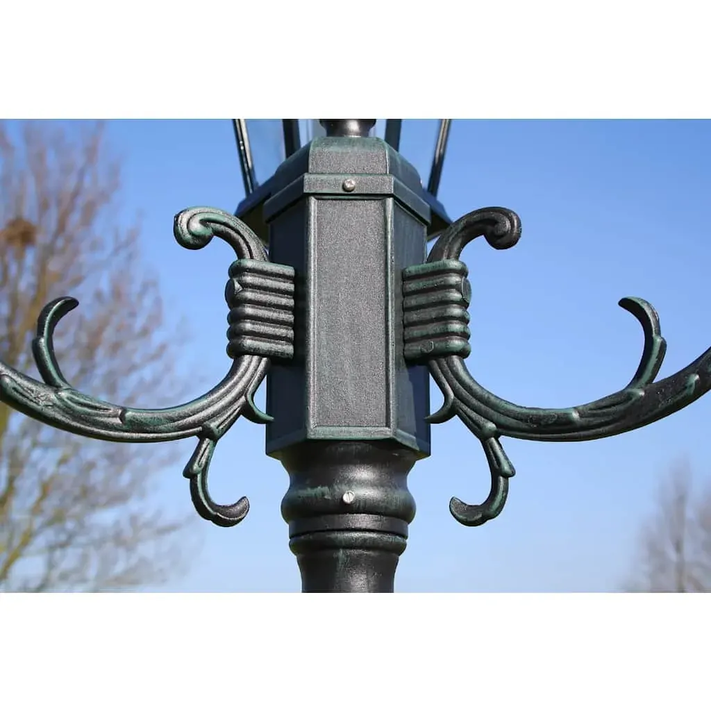 Garden Light Post arms 230 cm Dark Green/Black Aluminium Price