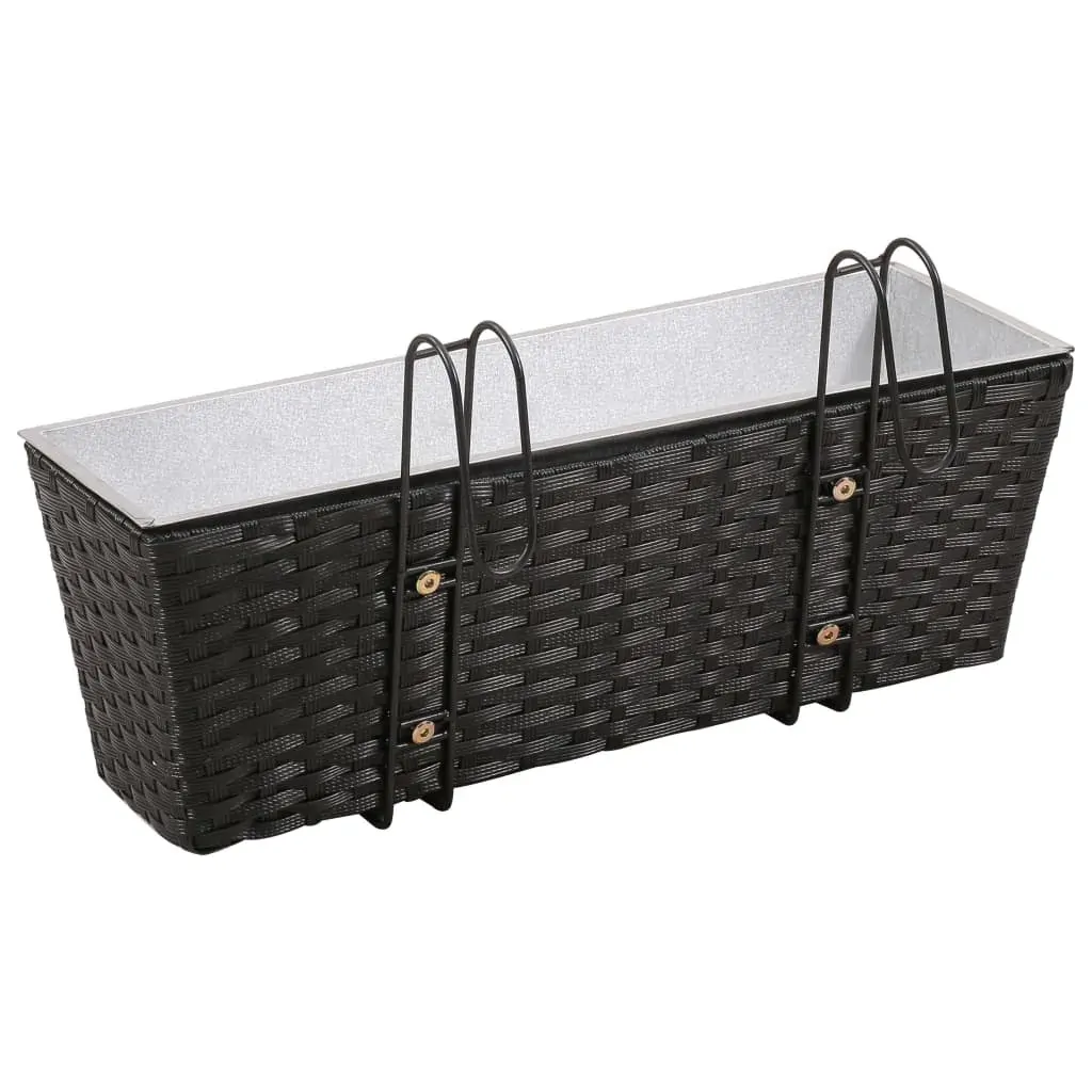 Balcony Trapezoid Rattan Planter 2 pcs Price