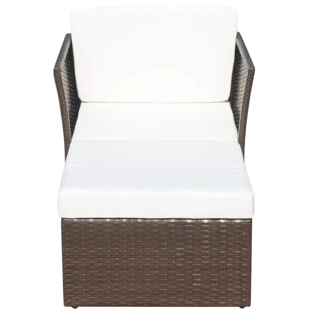Garden Chair with Stool Poly Rattan Price