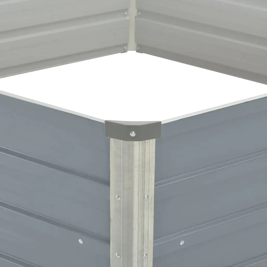 Raised Garden Bed 129x129x46 cm Galvanised Steel Price