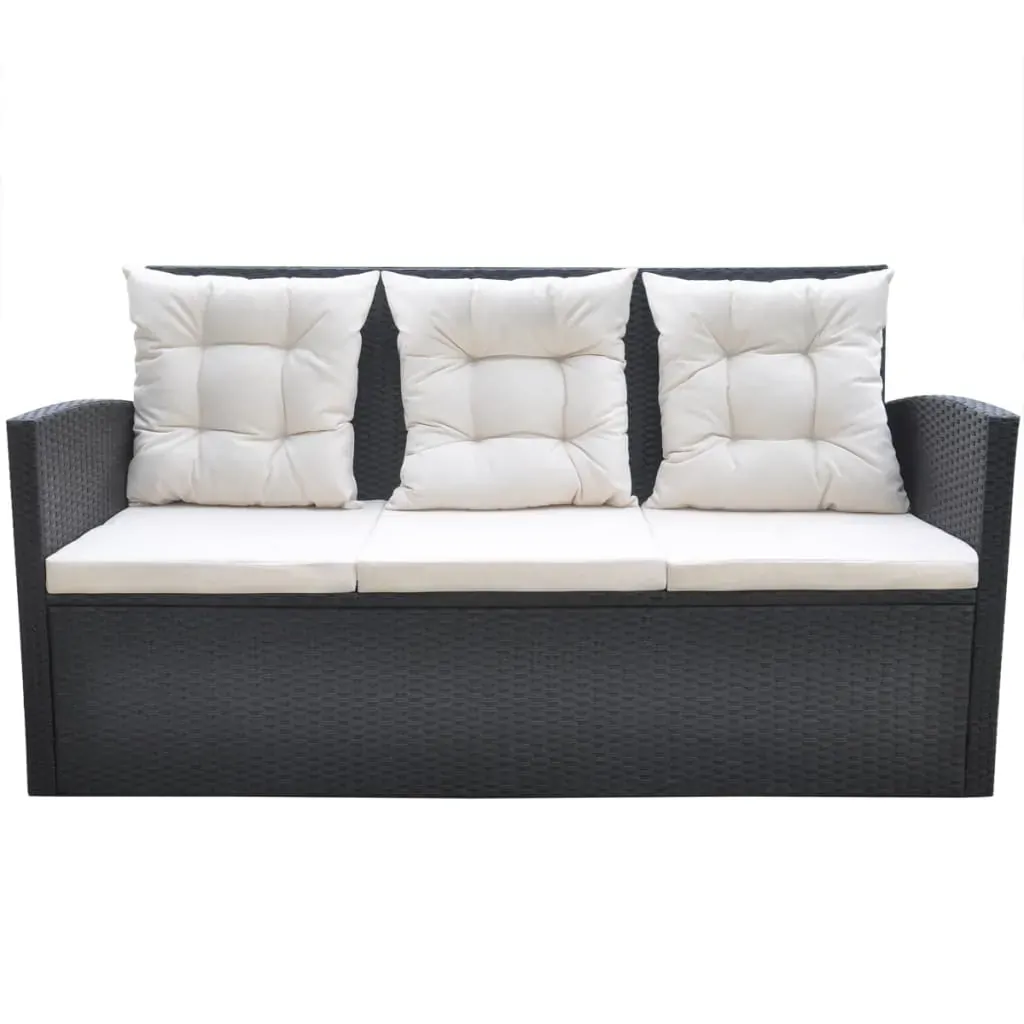 6 Piece Outdoor Dining Set with Cushions Poly Rattan Price