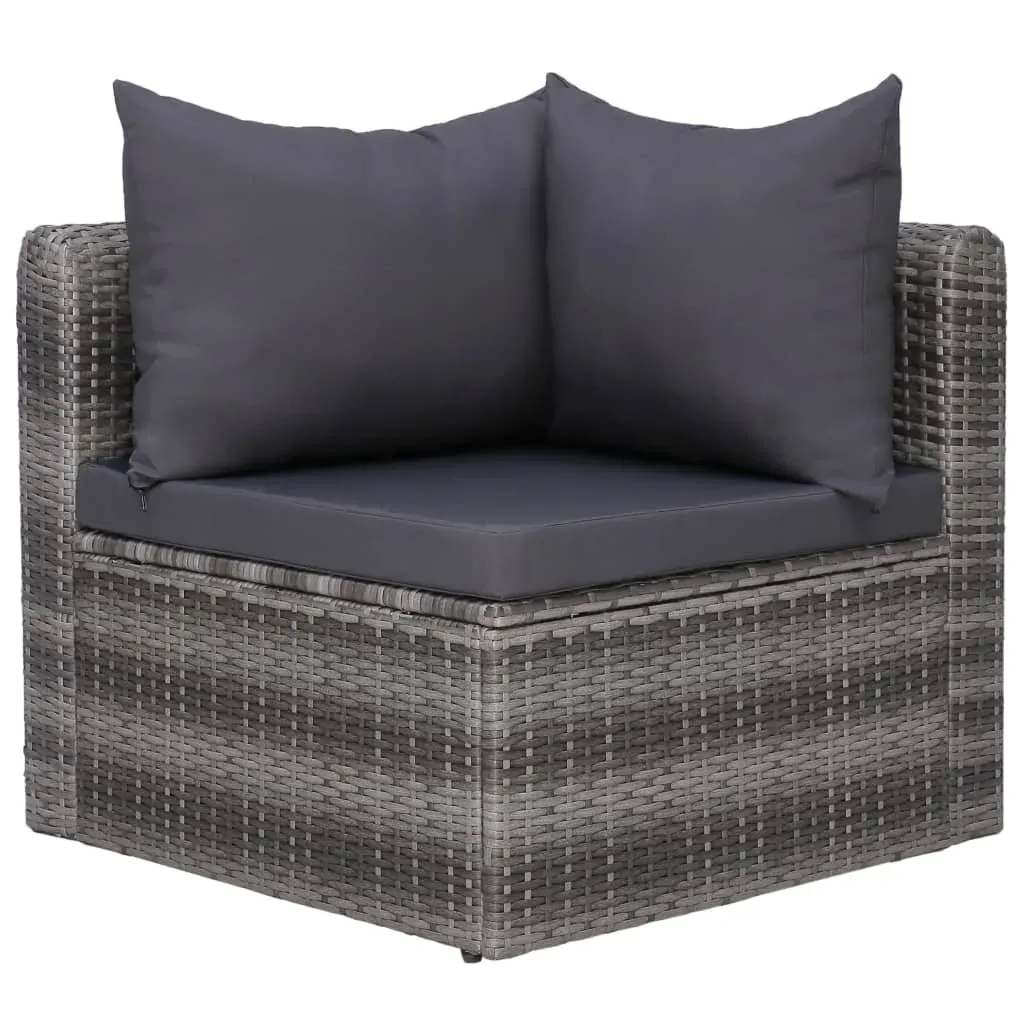 Garden Corner Sofas Grey Poly Rattan Price