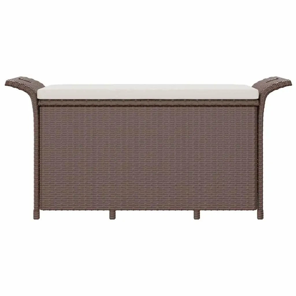 Storage Bench with Cushion 138 cm Poly Rattan Price