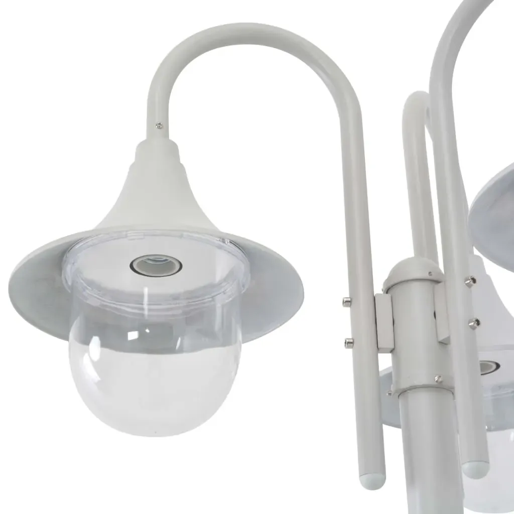 Garden Post Light E27 220 cm Aluminium 3-Lantern Price