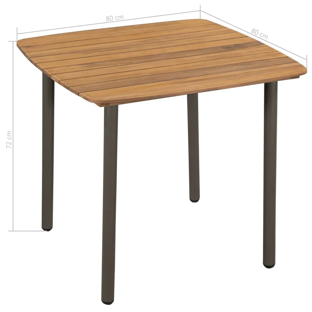 Garden Table Solid Acacia Wood and Steel Price