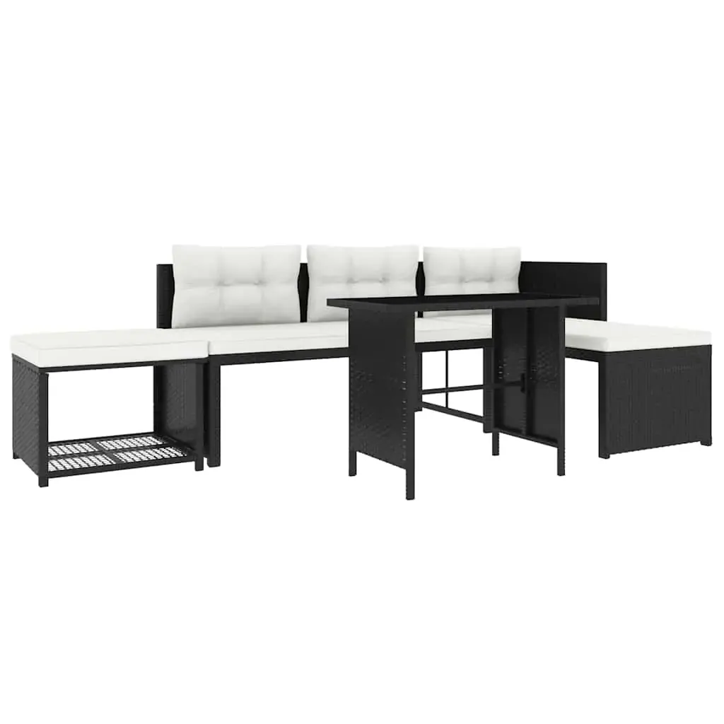 4 Piece Garden Lounge Set Poly Rattan Price